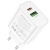 Мережевий Зарядний Пристрій Borofone BA88A 1USB/18W/QC3.0 + 1Type-C/20W/PD (Білий) мережевий зарядний пристрій borofone ba88a 1usb/18w/qc3.0 + 1type-c/20w/pd (білий)