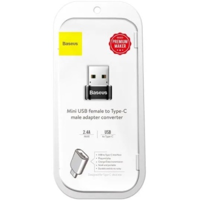 перехідник baseus type-c to usb (caaotg-01) (black) 