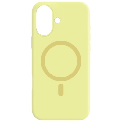 Купить чохол silicone case with magsafe для apple iphone 16 (yellow) онлайн