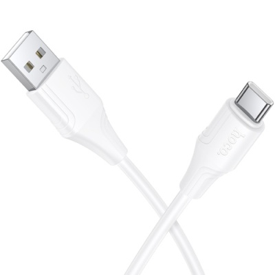 кабель hoco x124 silicone usb - type-c 3.0a/1m (білий) 