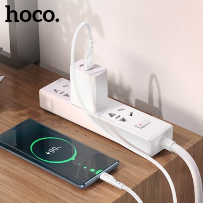 кабель hoco x97 crystal color silicone usb - type-c 2.4a/1m (білий) 