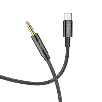 кабель aux hoco upa19 3.5mm(male) - type-c(male) 1m (чорний) 