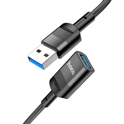 подовжувач usb hoco u107 usb male to usb female usb3.0 (чорний) 