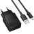 Мережевий Зарядний Пристрій Borofone BAS71A 1USB/2.1A + (USB - MicroUSB) (Чорний) мережевий зарядний пристрій borofone bas71a 1usb/2.1a + (usb - microusb) (чорний)