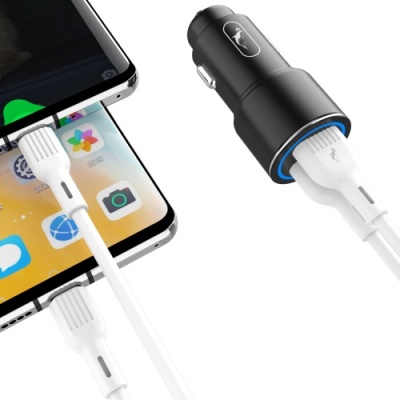 Автомобільний Зарядний Пристрій SkyDolphin SZ15 2USB/QC3.0 (Чорний)