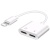 перехідник xo nbr172a lightning male - dual lightning (female) with control (білий) 