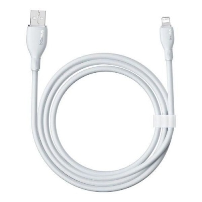кабель baseus pudding series fast charging cable type-c - lightning 20w/2m (p10355701221-01) (white) 