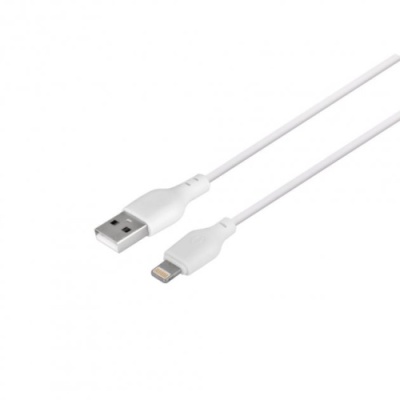 мережевий зарядний пристрій xo l65 2usb/2.4a + (usb - lightning) (бiлий) 