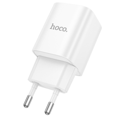 мережевий зарядний пристрій hoco c149a 1usb/18w/qc3.0 + 1type-c/30w/pd (бiлий) 