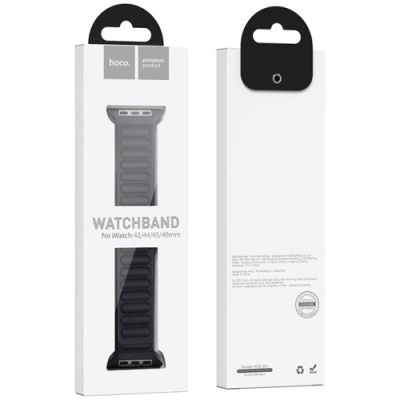 ремінець hoco wa23 для apple watch 1-11/ultra (42/44/45/49mm) (black) 