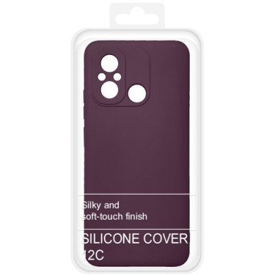 Купить силіконовий чохол soft silicone case для xiaomi redmi 12c (бордовий) онлайн
