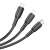 кабель borofone bx71 3in1 usb - (lightning+microusb+type-c) 2.0a/1m (чорний) 