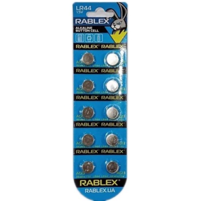 батарейка rablex ag13, lr44 (10шт) 