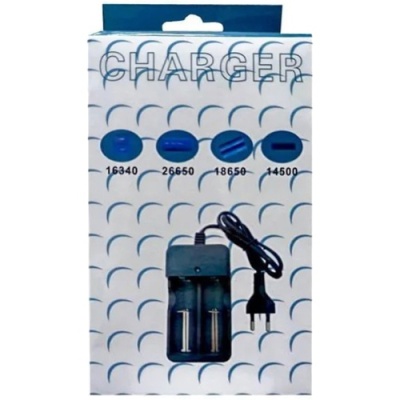зарядний пристрій md-282a 4.2v 1000ma для акумуляторів 18650/ 16340/ 26650/ 14500 та інших (2акум) 