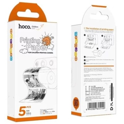 папір для друку для дитячого фотоапарата hoco (5 шт.) (білий) 