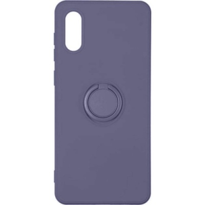 Купить силіконовий чохол soft silicone casevsmagnet ring для samsung a022 galaxy a02 - lavander gray онлайн