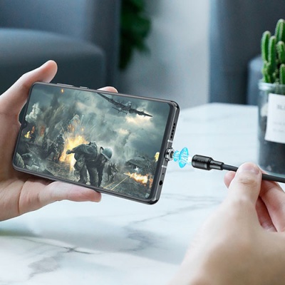 кабель hoco x52 sereno magnetic usb - type-c 3.0a/1m (чорний) 