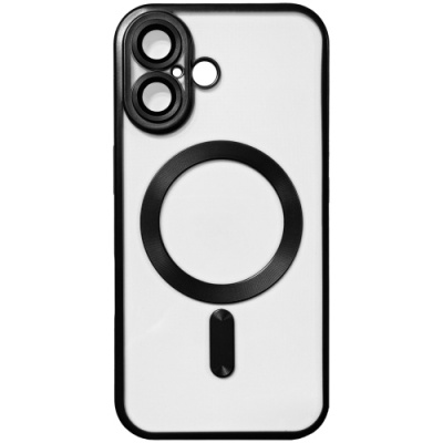 Купить чохол tpu metallic full camera with magsafe для apple iphone 16 plus (matte black) онлайн