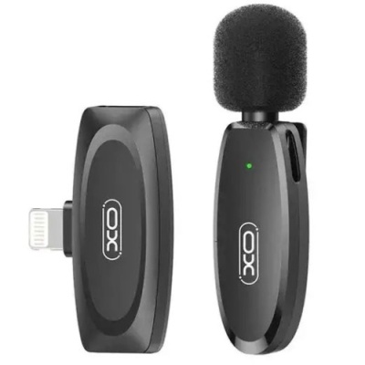 мікрофон петличний бездротовий xo mkf-08b lightning black 