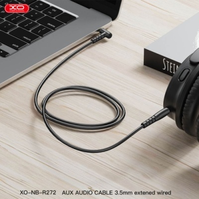 кабель aux xo nb-r272 3.5mm to 3.5mm 1m (чорний) 