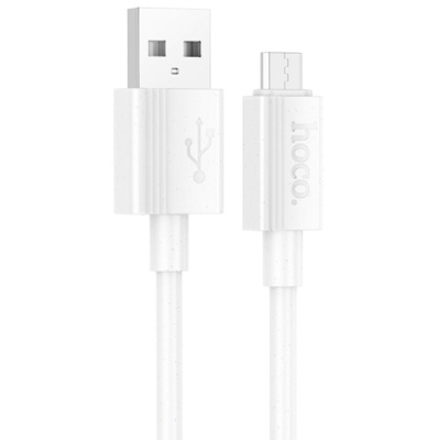 кабель hoco x107 usb - microusb 2.4a/1m (білий) 