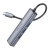 usb hub borofone dh12 4-в-1 type-c to usb3.0*4(l=0.2m) (сірий) 