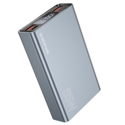 додаткова батарея power bank borofone bj40 happy way 65w 15000 mah (ciрий) 