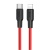 кабель hoco x21 plus silicone (pd) type-c - lightning 20w/3.0a/1m (чорно-червоний) 