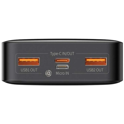 додаткова батарея power bank baseus bipow digital display 20w 20000mah overseas edition black (ppbd050501) 