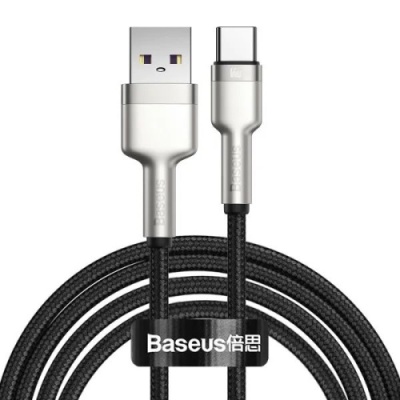 кабель baseus cafule metal usb - type-c 66w/2m (cakf000201) (black) 