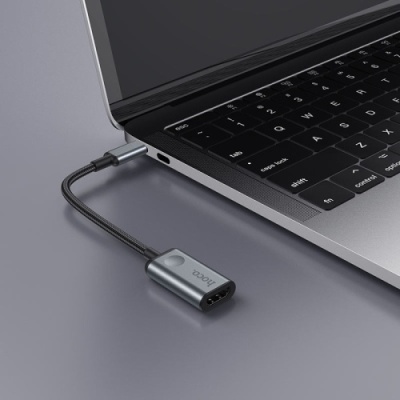 перехідник hoco hb21 type-c to hdmi converter (сірий) 