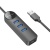 usb hub borofone dh6 (usb to usb3.0*3+rj45) 1,2м - чорний 