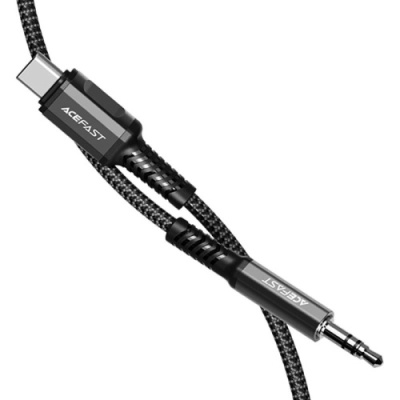 перехідник audio acefast c1-08 type-c - jack 3.5 2 pin (1м) (чорний) 