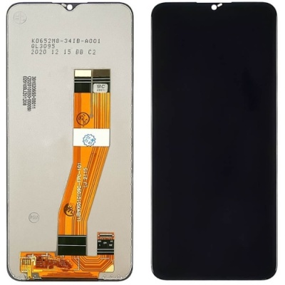 дисплей для samsung a025 galaxy a02s/a037g galaxy a03s nfc (service pack) (160.5mm) з чорним тачскріном