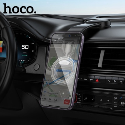 Автотримач Hoco H71 Magnetic Ring (Чорно-Сiрий)