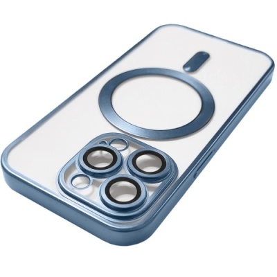 Купить чохол tpu metallic full camera with magsafe для apple iphone 13 pro (matte blue) онлайн