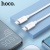кабель hoco x87 magic silicone (pd) type-c - type-c 60w 3a/1m (білий) 