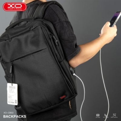 рюкзак для ноутбука xo cb02 15,6" (чорний) 