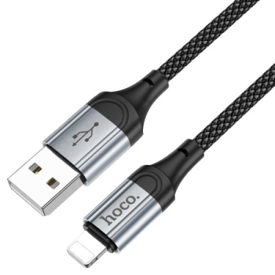 кабель hoco x102 usb - lightning 2.4a/1m (чорний) 