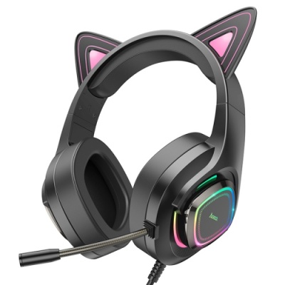 навушники для комп'ютера hoco w107 cute cat ear (рожевий) 
