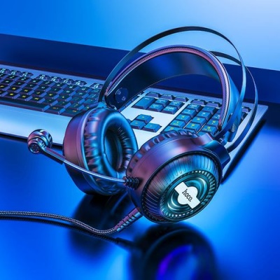 навушники для комп'ютера hoco w101 pc streamer (чорний) 