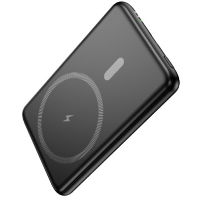 додаткова батарея power bank hoco j140a tony pd20w ultra-thin magnetic power bank 5000mah (чорний) 