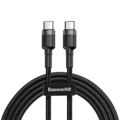 кабель baseus cafule type-c - type-c 60w/2m (catklf-hg1) (black) 