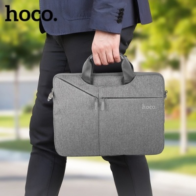 сумка для ноутбука hoco gt4 delight series 15,6" (apricot grey) 