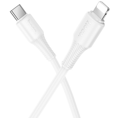 кабель hoco x120 type-c - lightning 27w/1m (білий) 