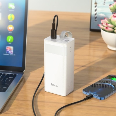 додаткова батарея power bank hoco j86 powermaster 22.5w 40000 mah (білий) 