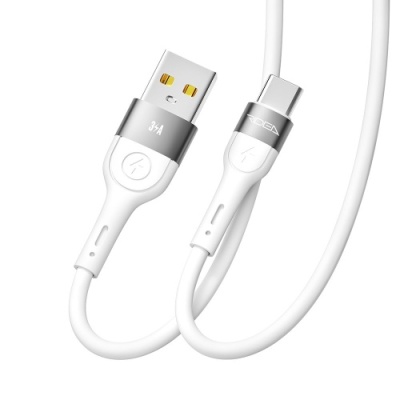 кабель ridea rc-xs51 x-silicone usb - type-c 3a 1.2m (бiлий) 