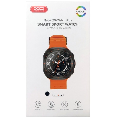 смарт-годинник xo watch ultra amoled (чорний) 