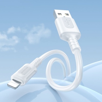 кабель borofone bx111 usb - lightning 2.4a/1m (білий) 