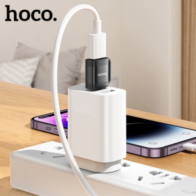 перехідник hoco ua31c type-c-usb (чорний) 